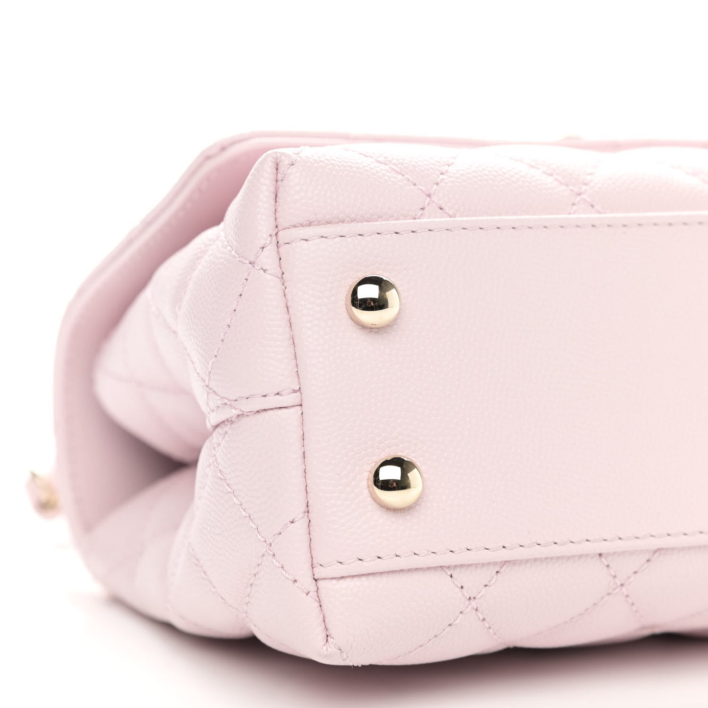 Caviar Quilted Mini Coco Handle Flap Light Pink