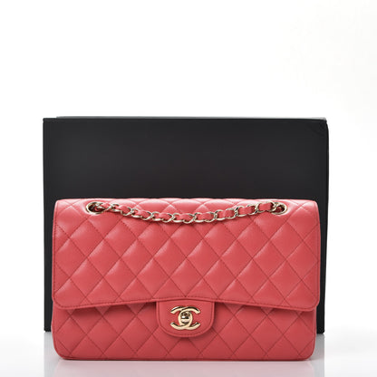 Chanel Caviar Quilted Medium Double Flap Dark Pink 9 of 9
