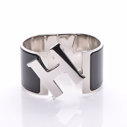 Hermes Enamel Extra Wide Clic Clac H Bracelet PM Black 4 of 7