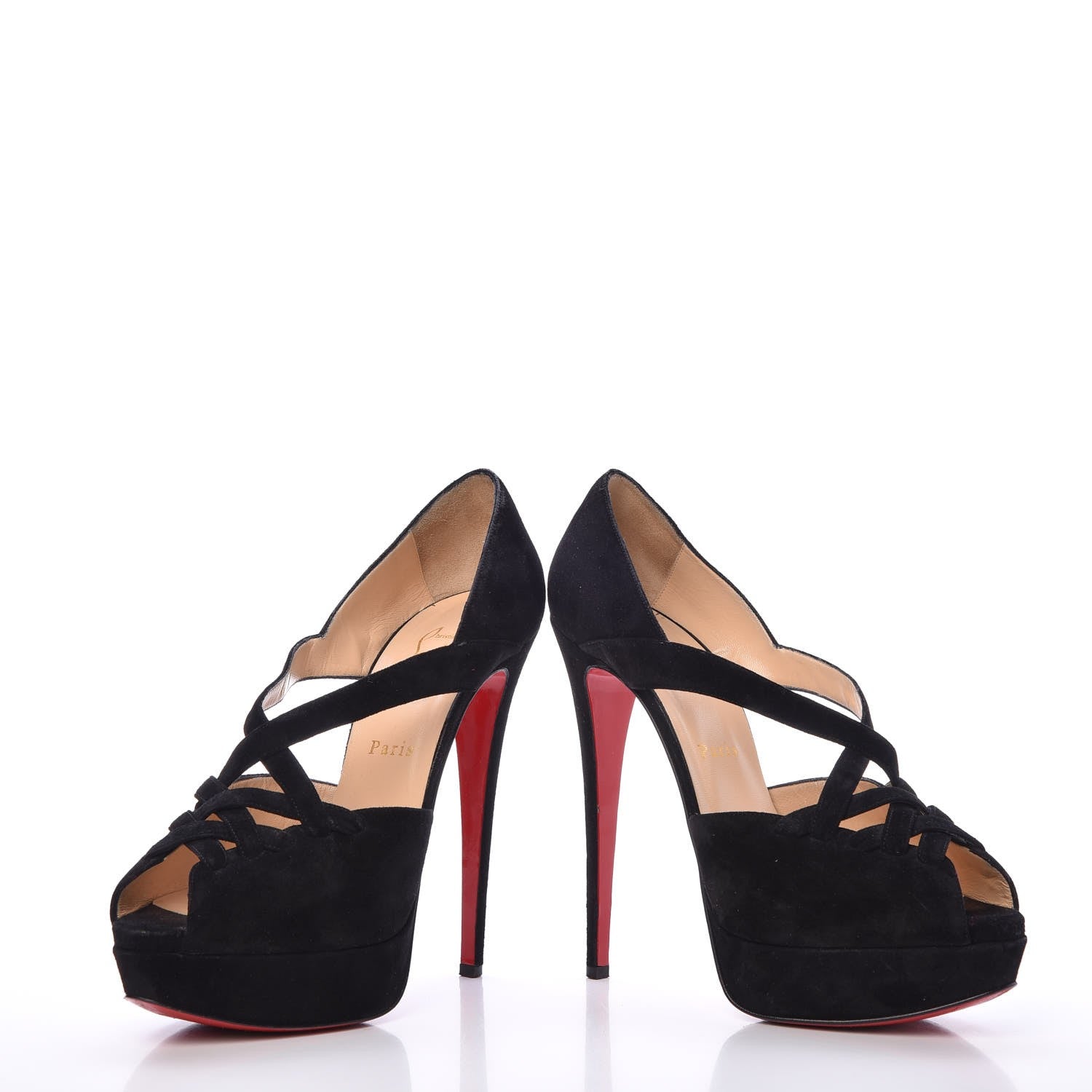 Christian Louboutin Suede Lady Corset 150 Pumps 39 Black 6 of 9