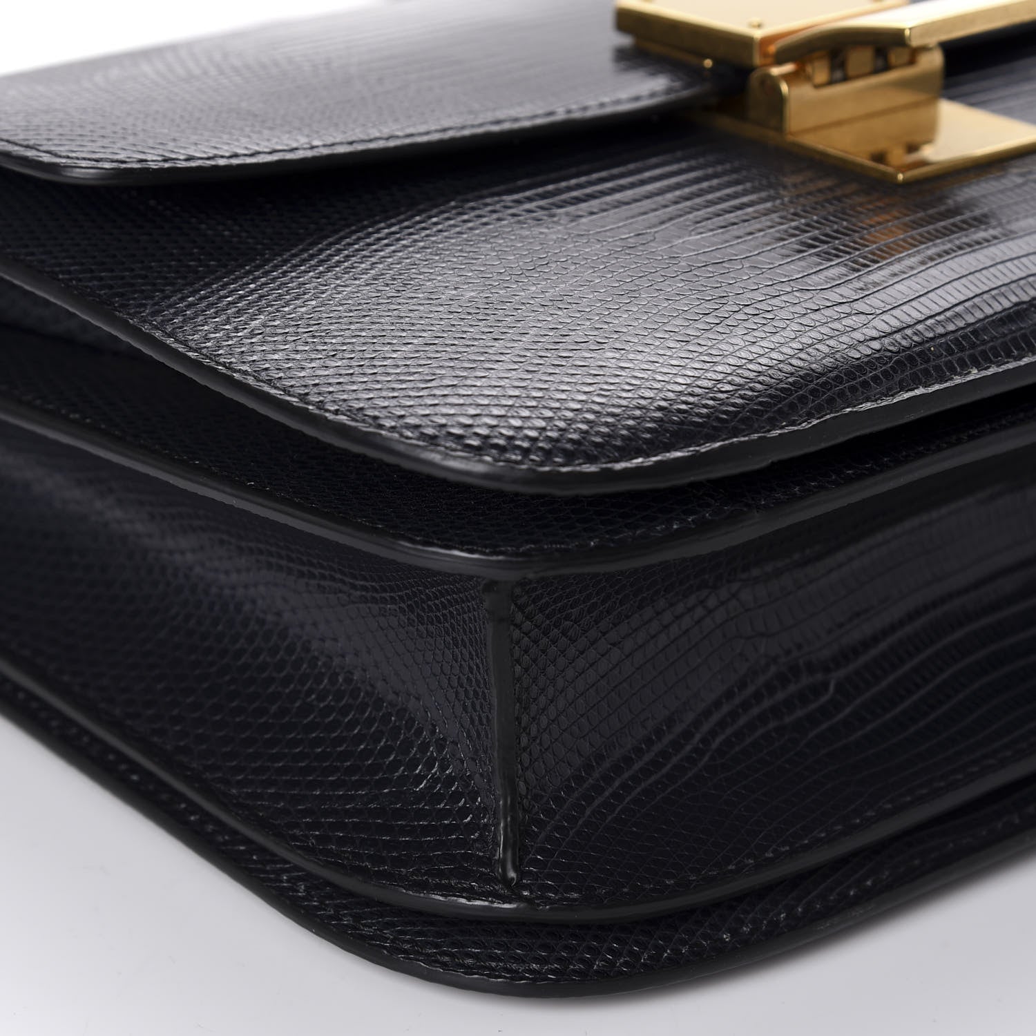 Celine Lizard Medium Classic Box Flap Bag Navy 5 of 9