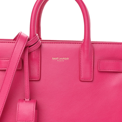 Saint Laurent Calfskin Nano Sac De Jour Lipstick Fuchsia 7 of 11