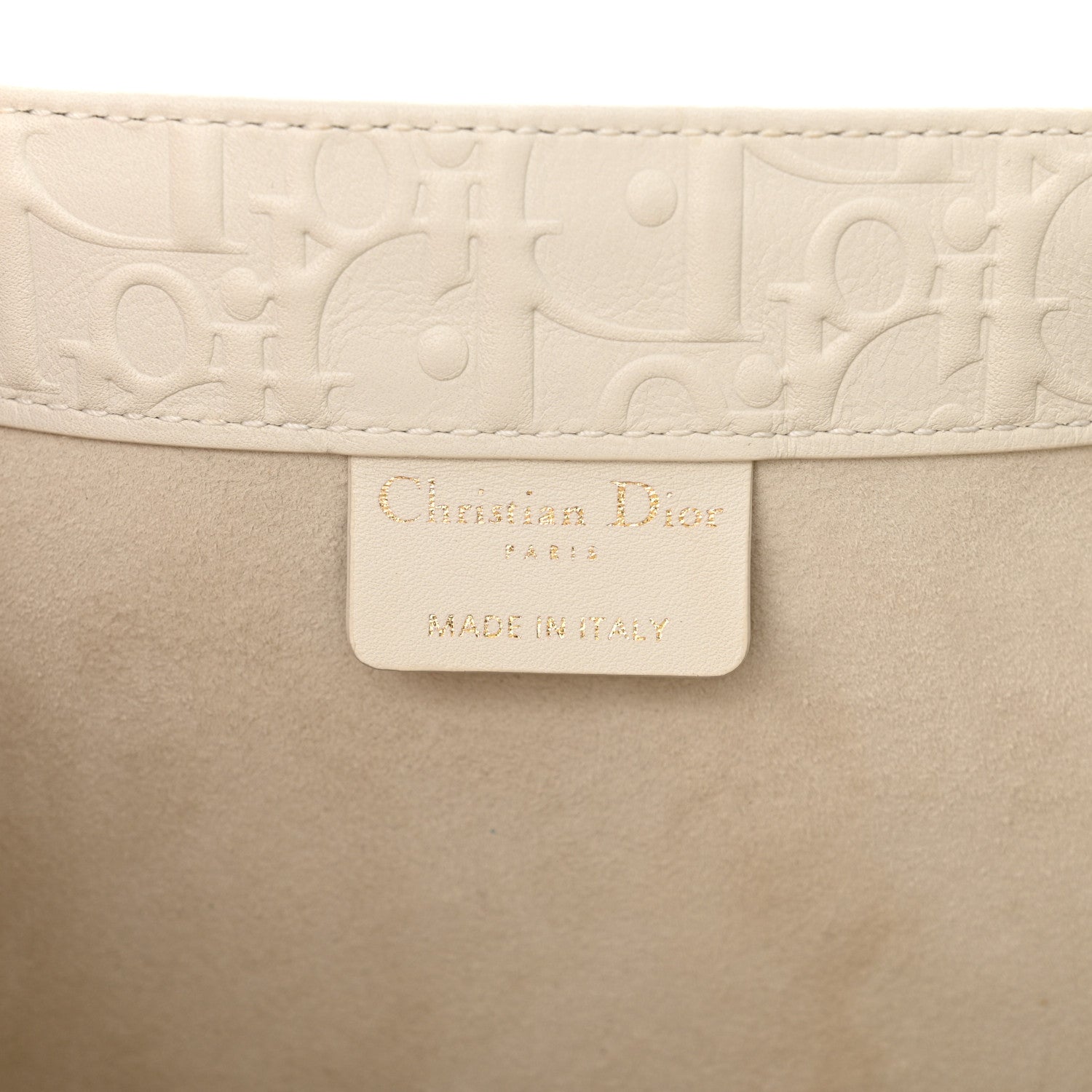 Christian Dior Oblique Calfskin Embossed Medium Book Tote Ivory 6 of 11
