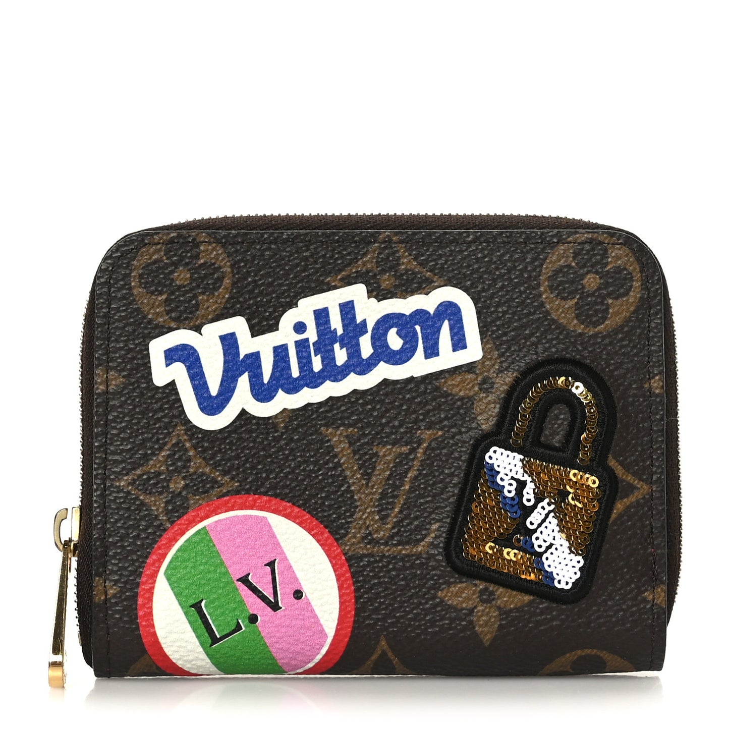 Monogram Travel Stickers Zippy Coin Purse