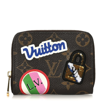Louis Vuitton Monogram Travel Stickers Zippy Coin Purse 1 of 6
