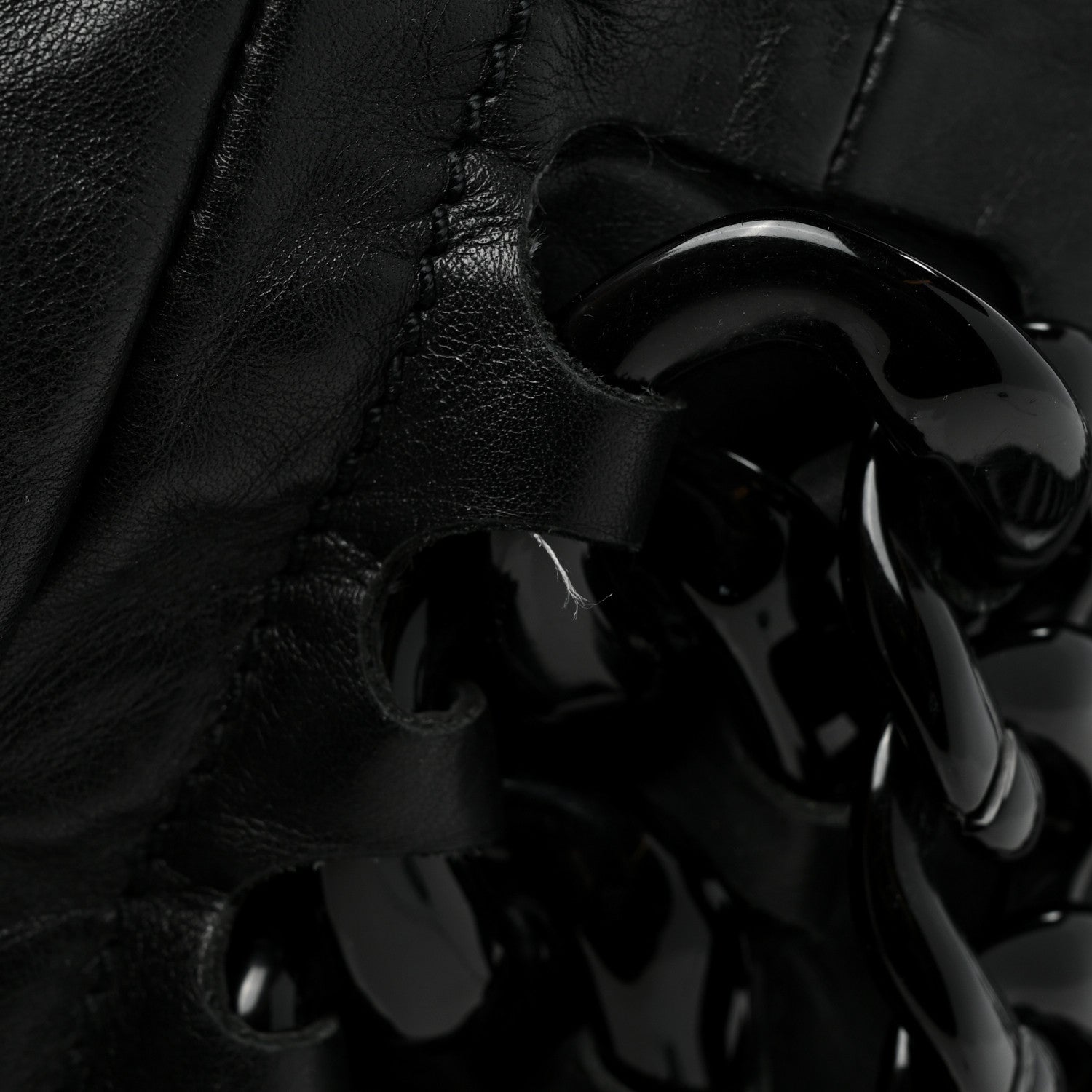 Chanel Calfskin Modern Chain Rhodoid East West Tote Black 17 of 17