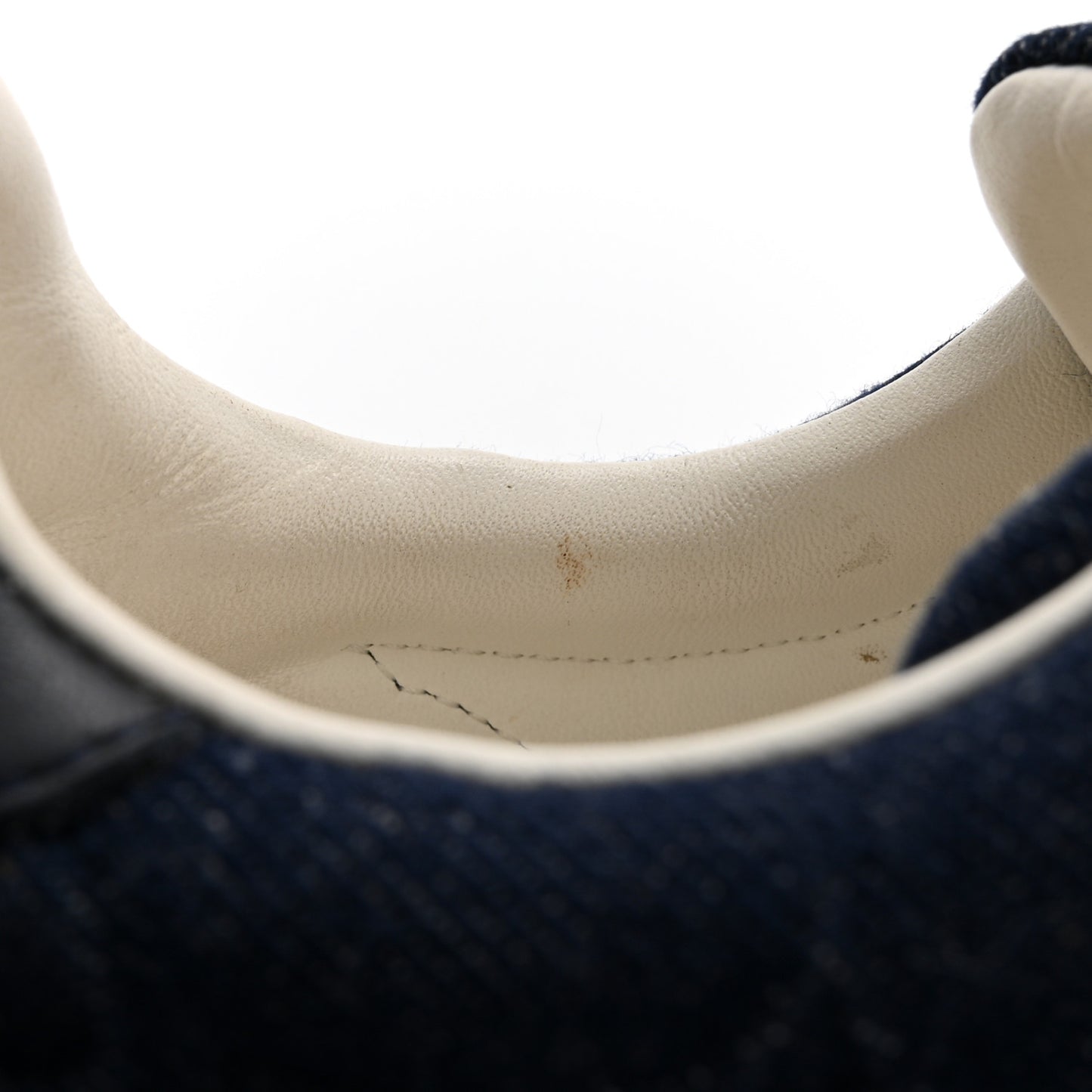 Denim Monogram Debossed Time Out Sneakers 38 Blue