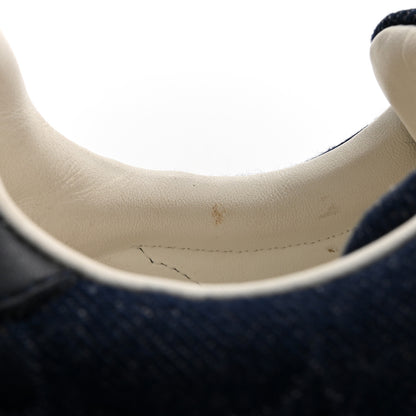 Louis Vuitton Denim Monogram Debossed Time Out Sneakers 38 Blue 14 of 15