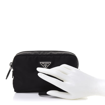 Prada Tessuto Nylon Saffiano Wristlet Black 2 of 11