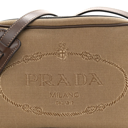 Prada Jacquard Logo Camera Bag Corda Bruciato 7 of 15