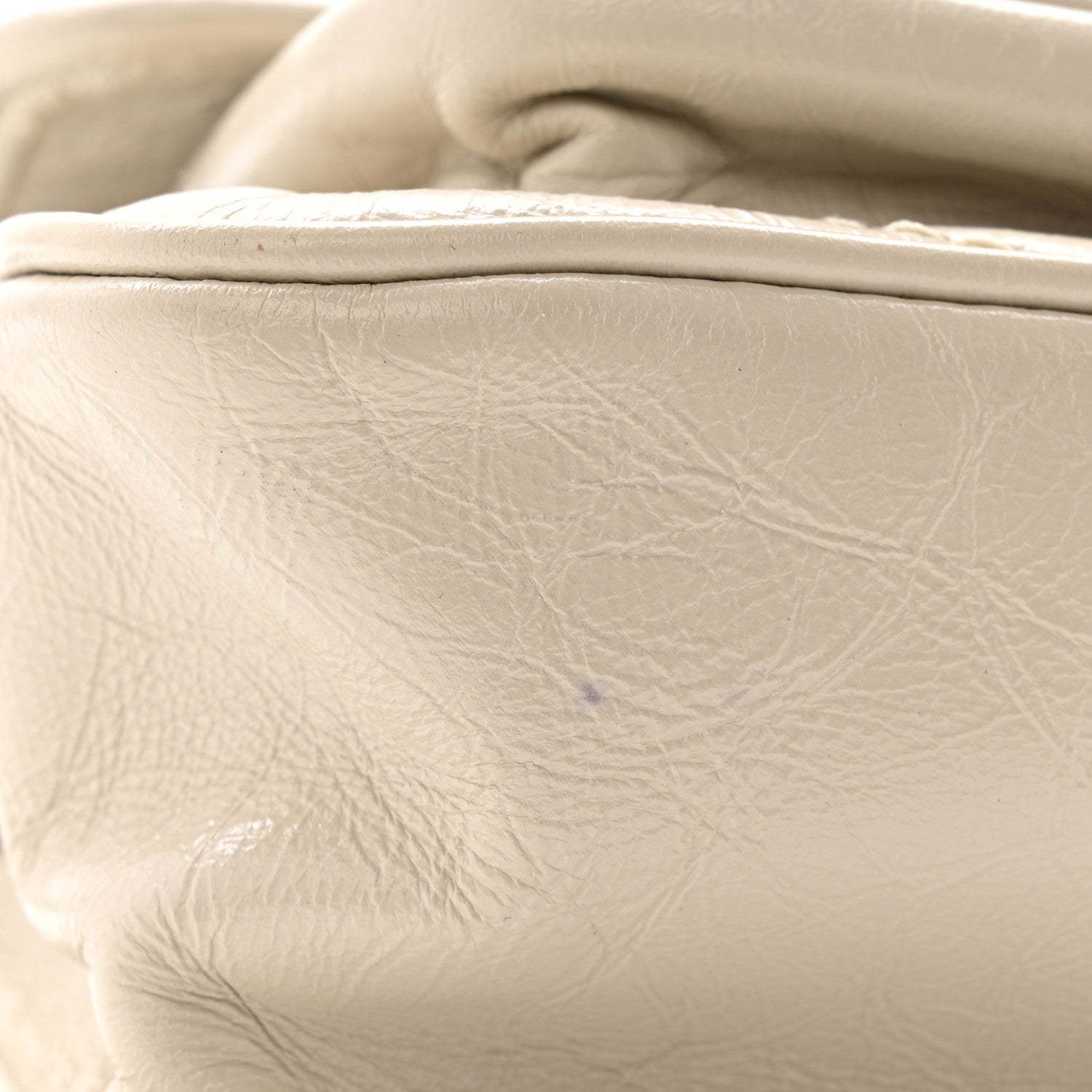 Saint Laurent Crinkled Calfskin Matelasse Monogram Baby Niki Chain Satchel Crema Soft 11 of 13