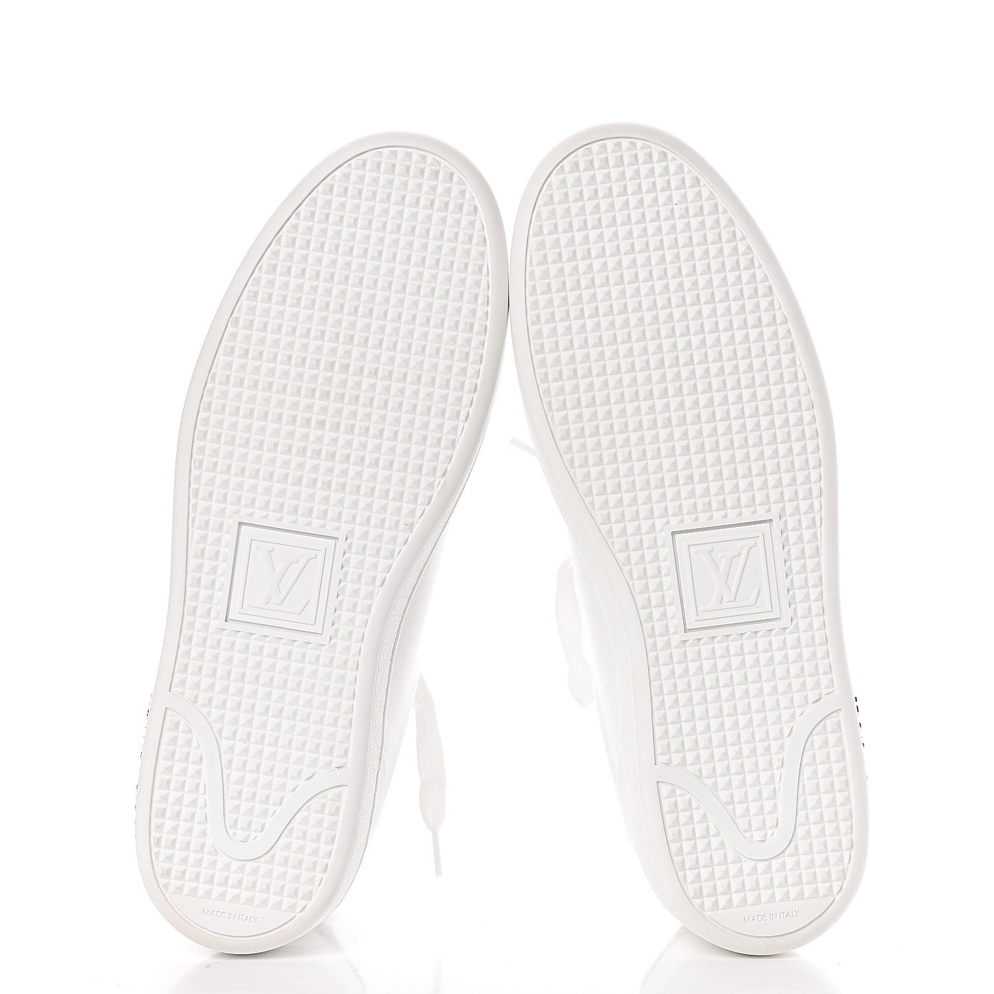 Calfskin Calf Hair Monogram Giant Jungle Frontrow Sneakers 37.5 White