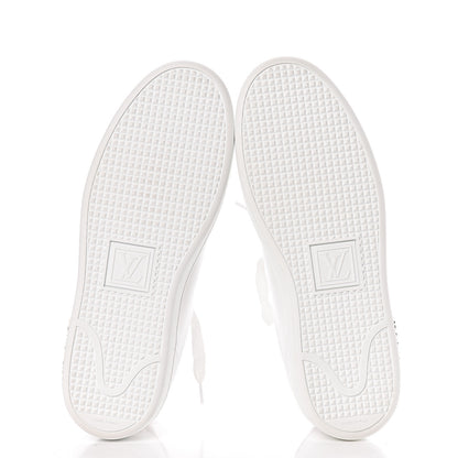 Louis Vuitton Calfskin Calf Hair Monogram Giant Jungle Frontrow Sneakers 37.5 White 6 of 9