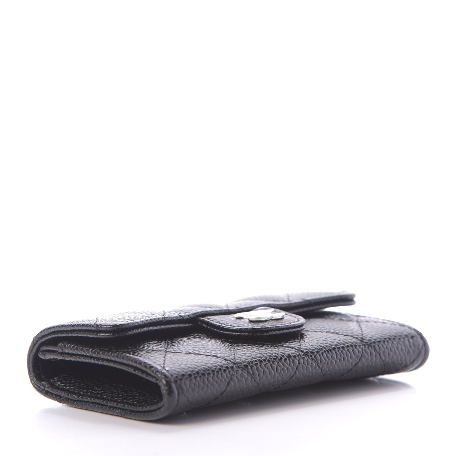 Chanel Caviar Quilted Flap Card Holder Wallet Black 4 of 11