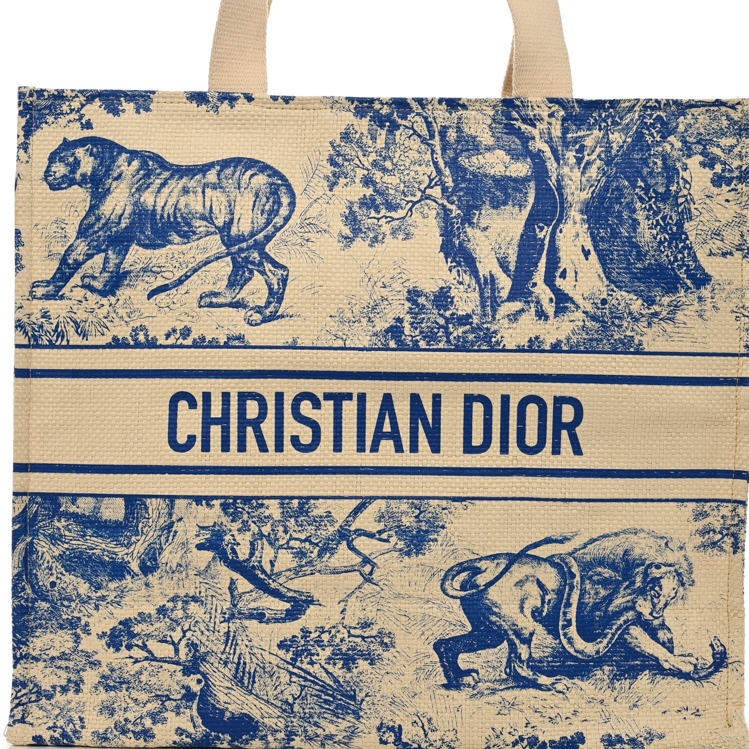 Christian Dior Straw Dioriviera Tote Beige 6 of 9