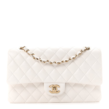 Chanel Caviar Quilted Medium Double Flap White 1 of 10