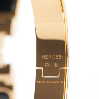 Hermes Enamel Narrow Clic Clac H Bracelet GM Black 4 of 4