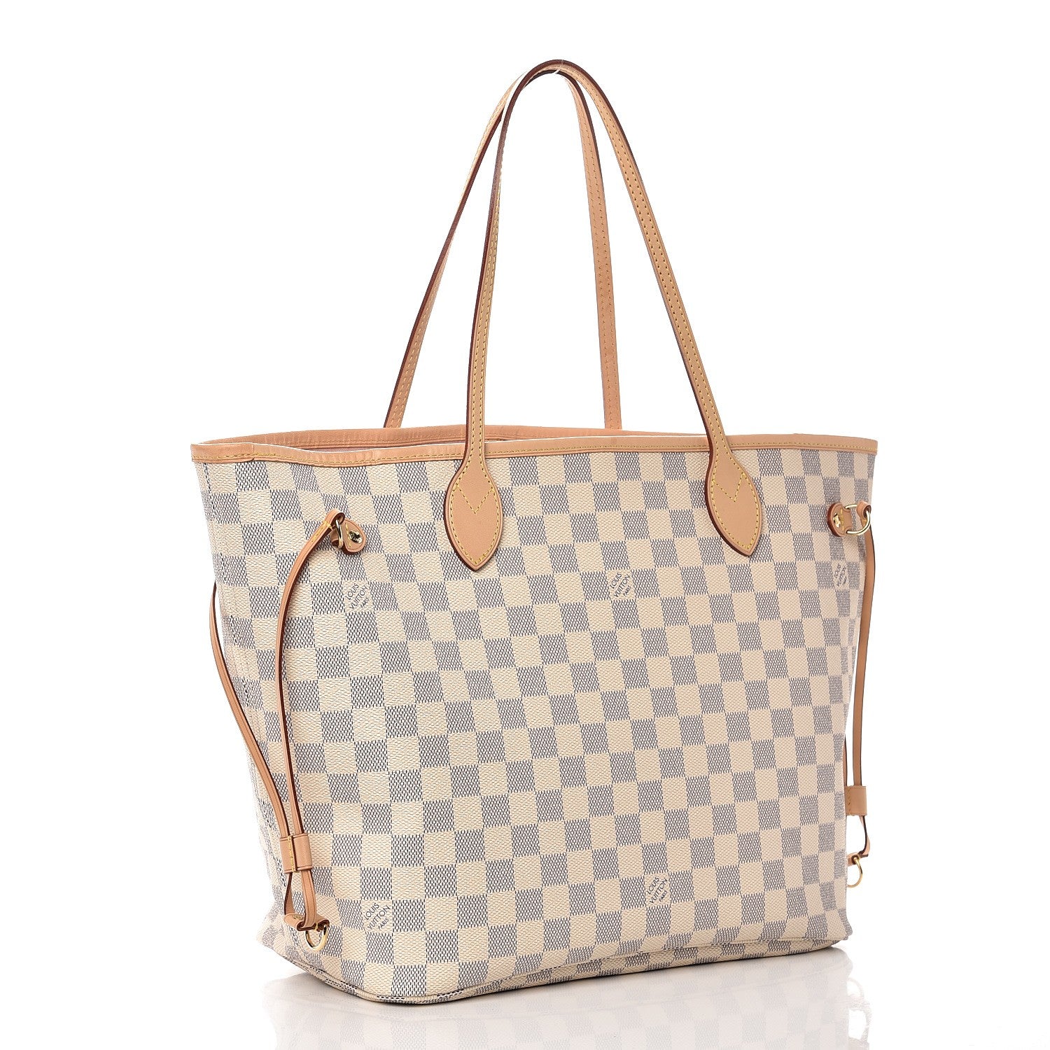 Louis Vuitton Damier Azur Neo Neverfull MM Rose Ballerine 3 of 10