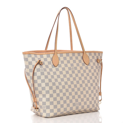 Louis Vuitton Damier Azur Neo Neverfull MM Rose Ballerine 3 of 10
