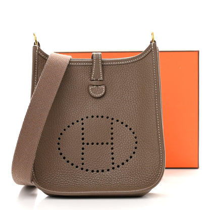 Hermes Taurillon Clemence Evelyne TPM Etoupe 11 of 11