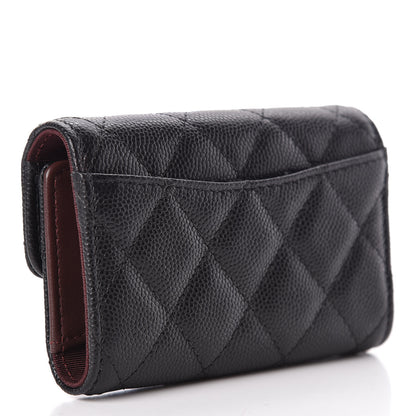 Chanel Caviar Quilted Classic 4 Key Holder Wallet Black 3 of 9