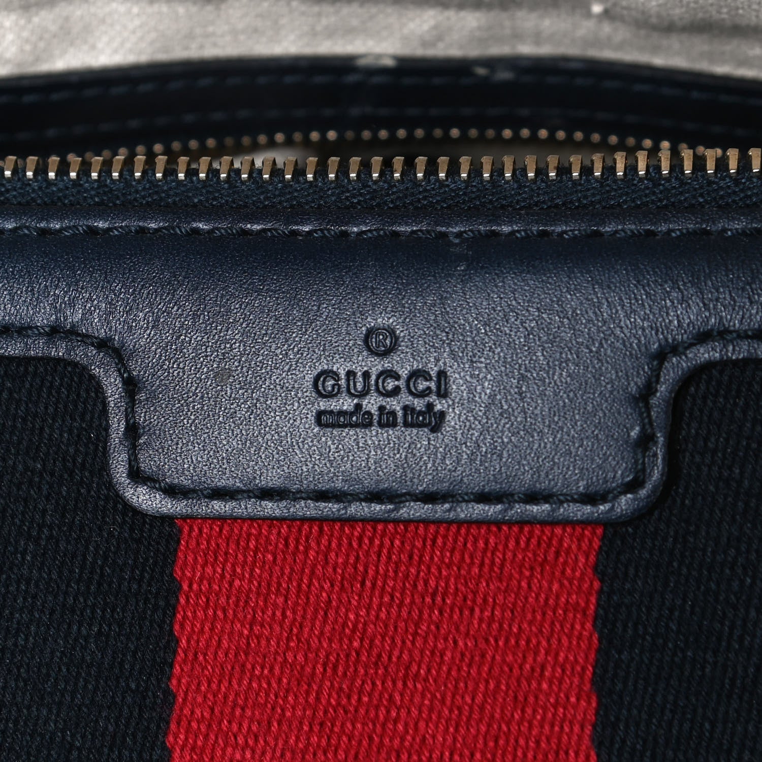Gucci Monogram Selleria Calfskin Vintage Web Medium Boston Beige Blue 8 of 12