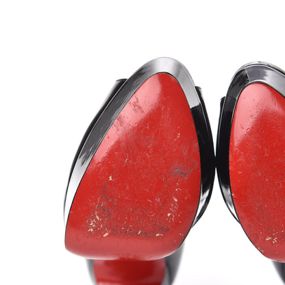Christian Louboutin Patent Lady Peep 150 Pumps 38 Black 10 of 14