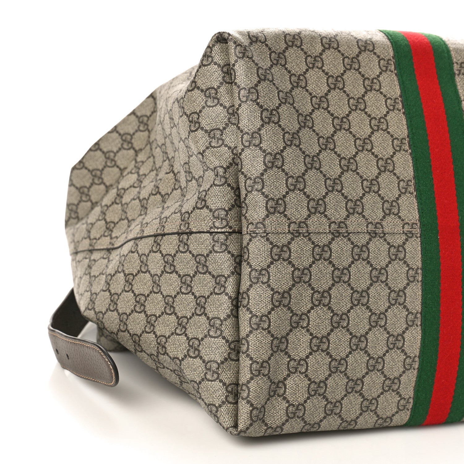Gucci Tender GG Supreme Monogram Textured Dollar Calfskin Web Medium Jackie 1961 Crossbody Bag Beige Ebony New Acero 7 of 8