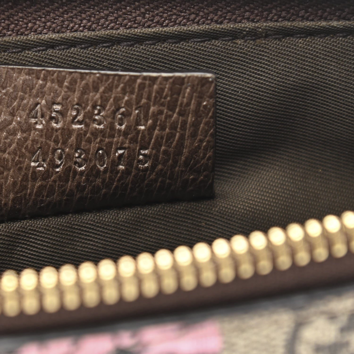 Gucci GG Supreme Monogram Bengal Zip Pouch Beige New Acero Crop Pink 7 of 7