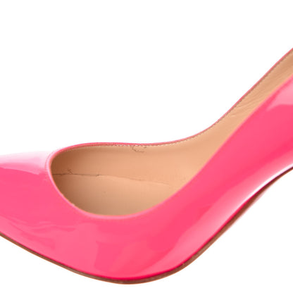 Christian Louboutin Patent Pigalle Follies 100 Pumps 38 Shocking Pink 8 of 9