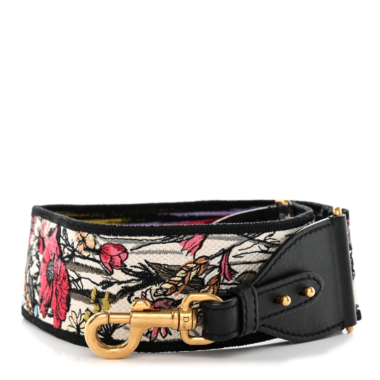 Christian Dior Canvas Embroidered Mille Fleurs Shoulder Strap Multicolor 1 of 5