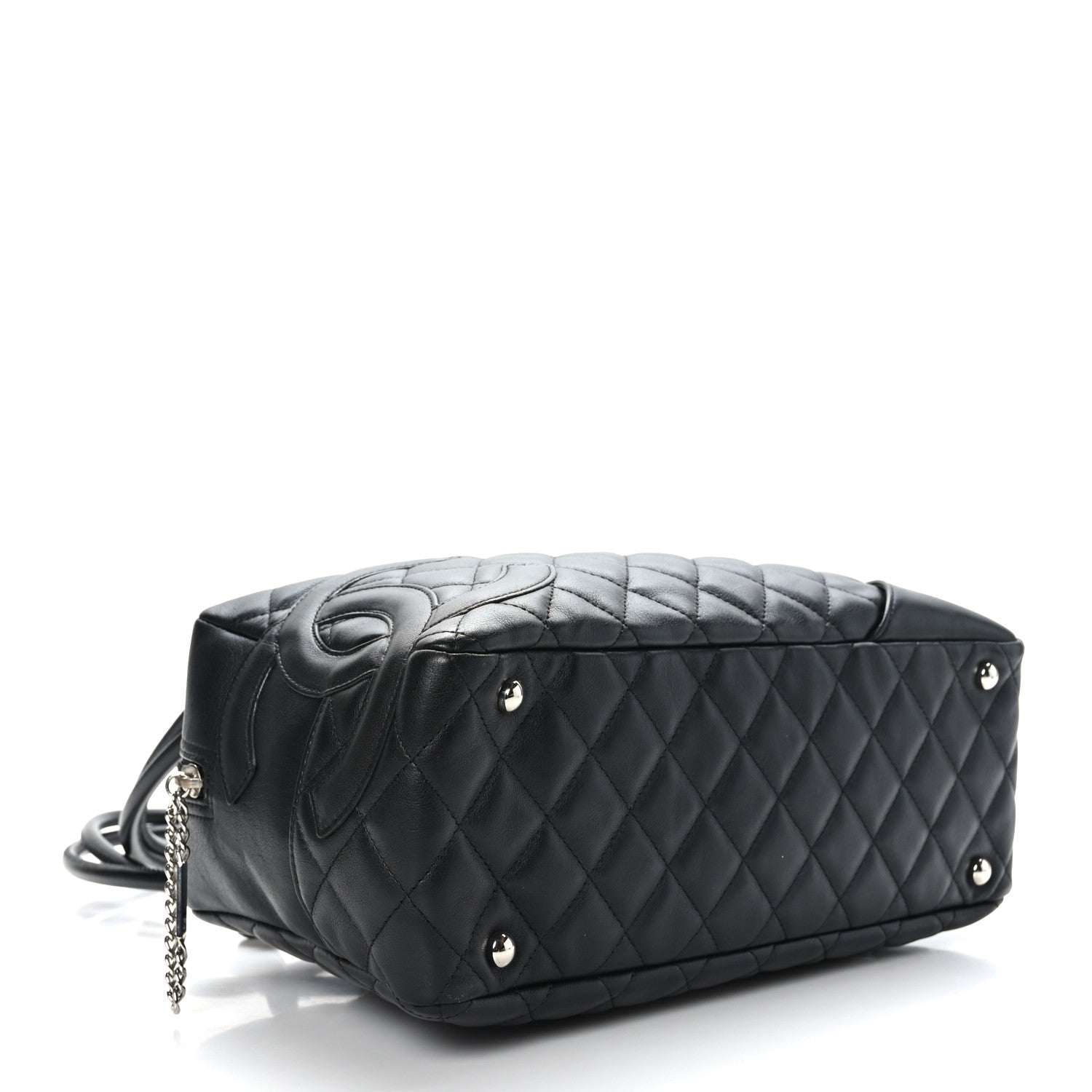 Chanel Calfskin Quilted Large Cambon Bowler Black 4 of 11