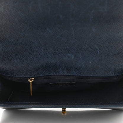 Chanel Pearly Caviar Quilted New Medium Boy Flap Navy 5 of 12