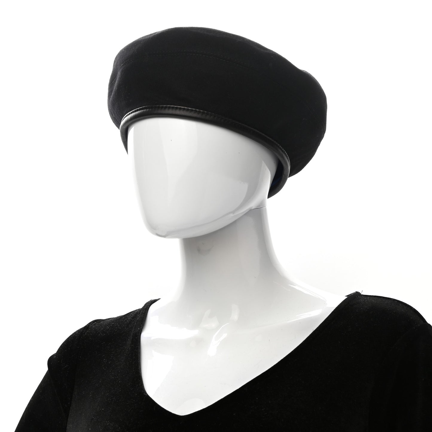Cashmere Lambskin Saint Honore Beret 57 Black