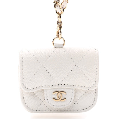Chanel Caviar Quilted Airpods Pro Case White 4 of 7