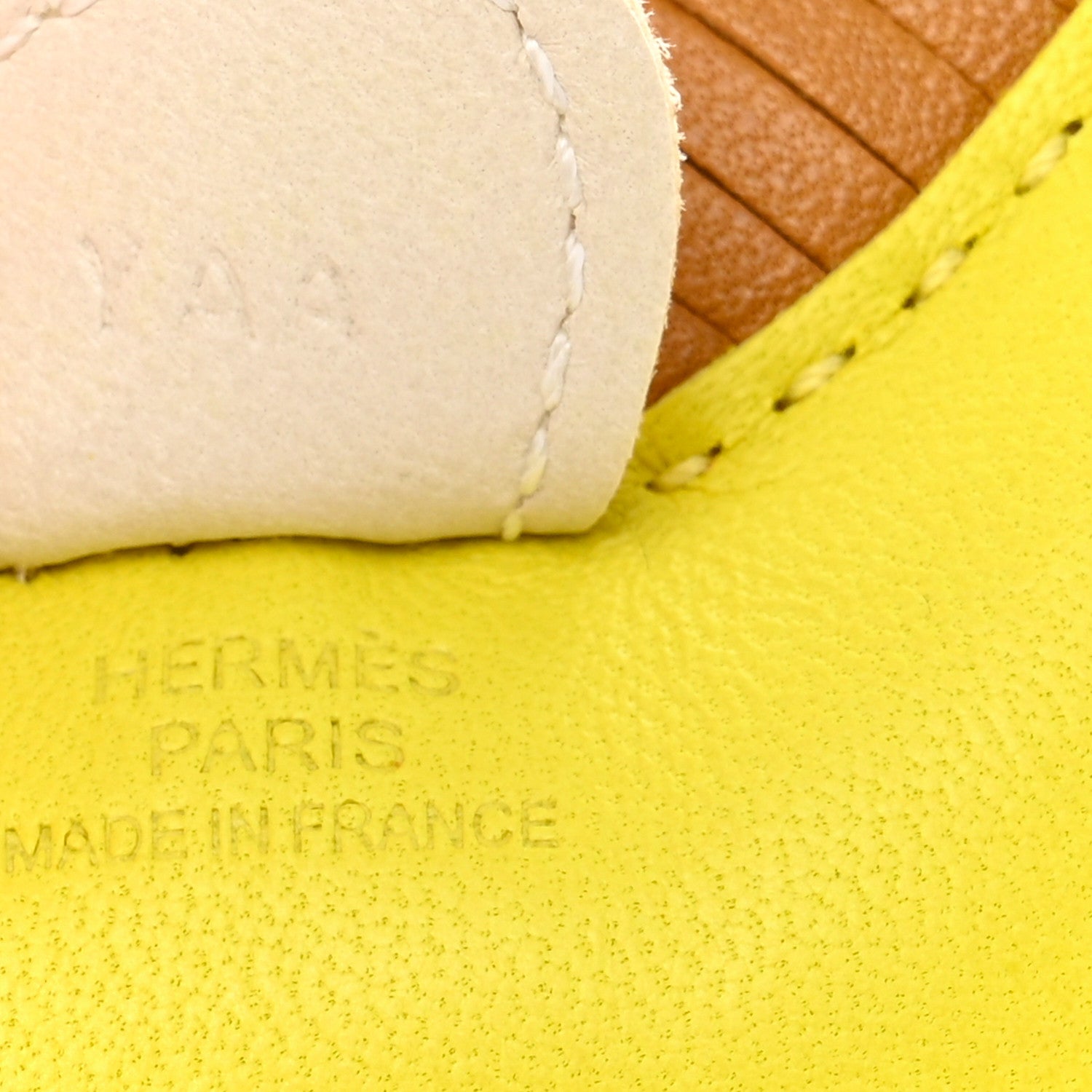 Hermes Milo Lambskin Grigri Rodeo Horse Bag Charm PM Lime Sesame Craie 3 of 5
