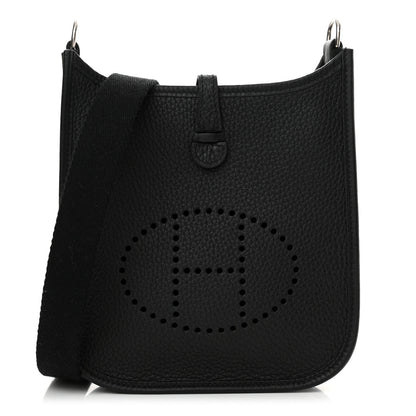 Hermes Taurillon Clemence Evelyne TPM Black 1 of 13