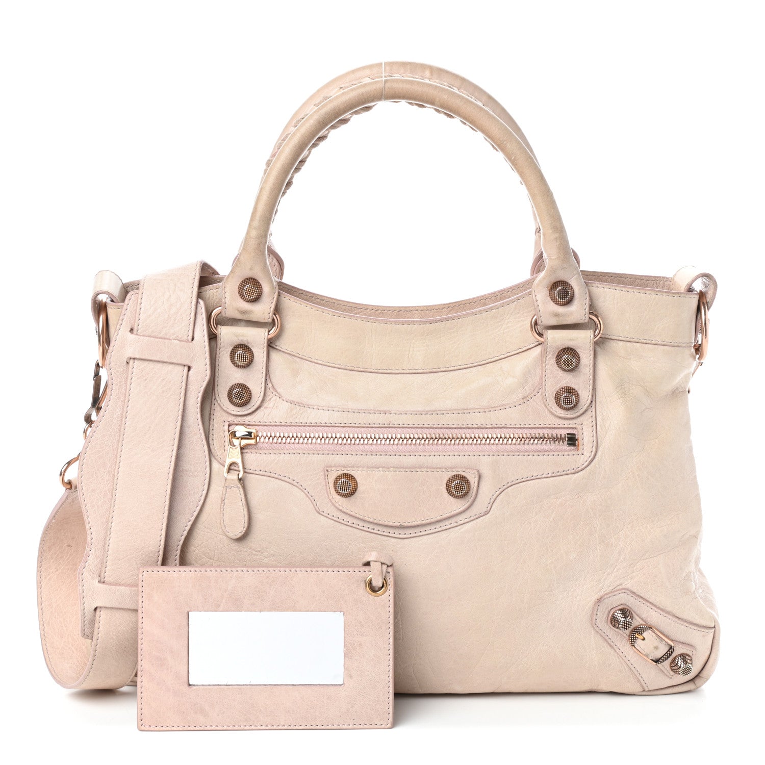 Balenciaga Agneau Giant 12 Rose Gold Hardware Town Bois De Rose 1 of 8