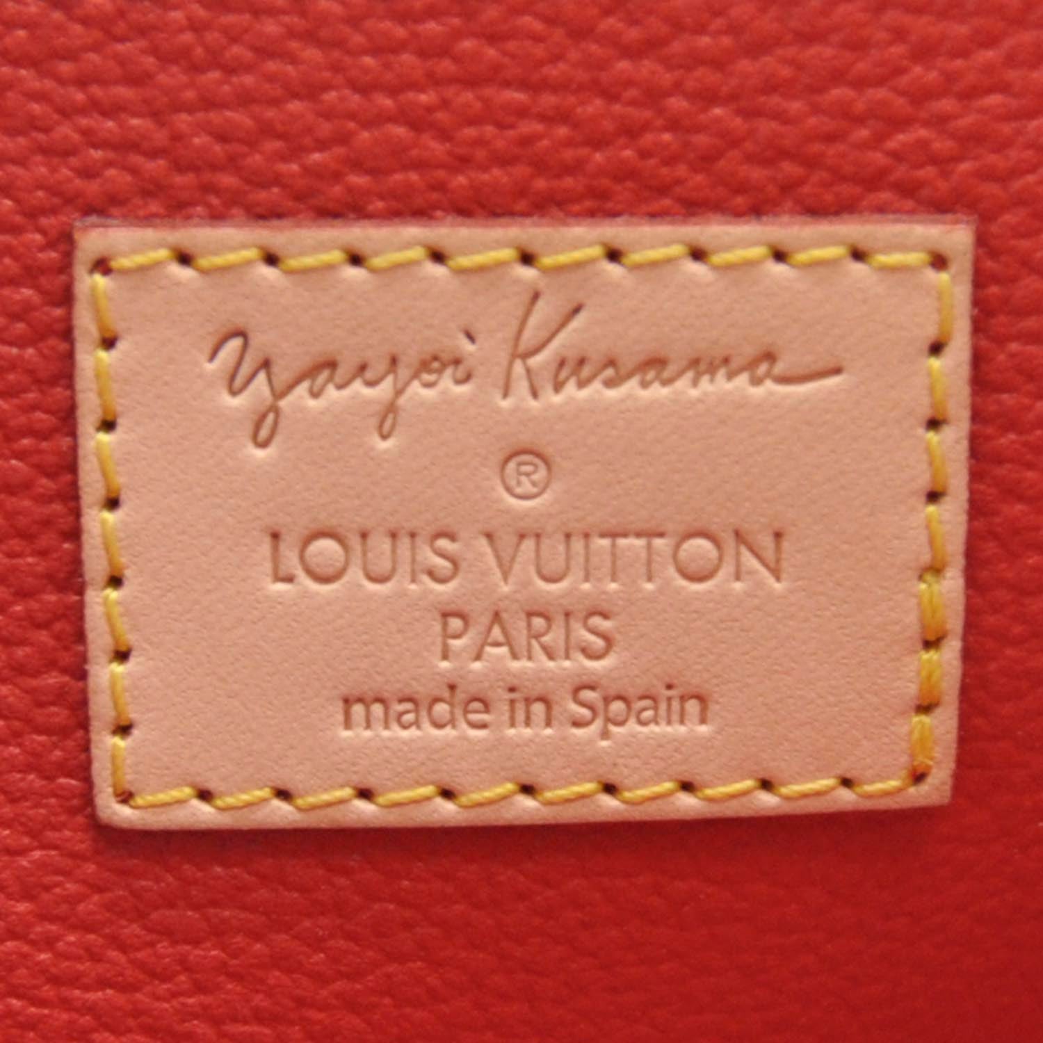 Louis Vuitton Monogram Kusama Pumpkin Dots Cosmetic Pouch Red 6 of 7