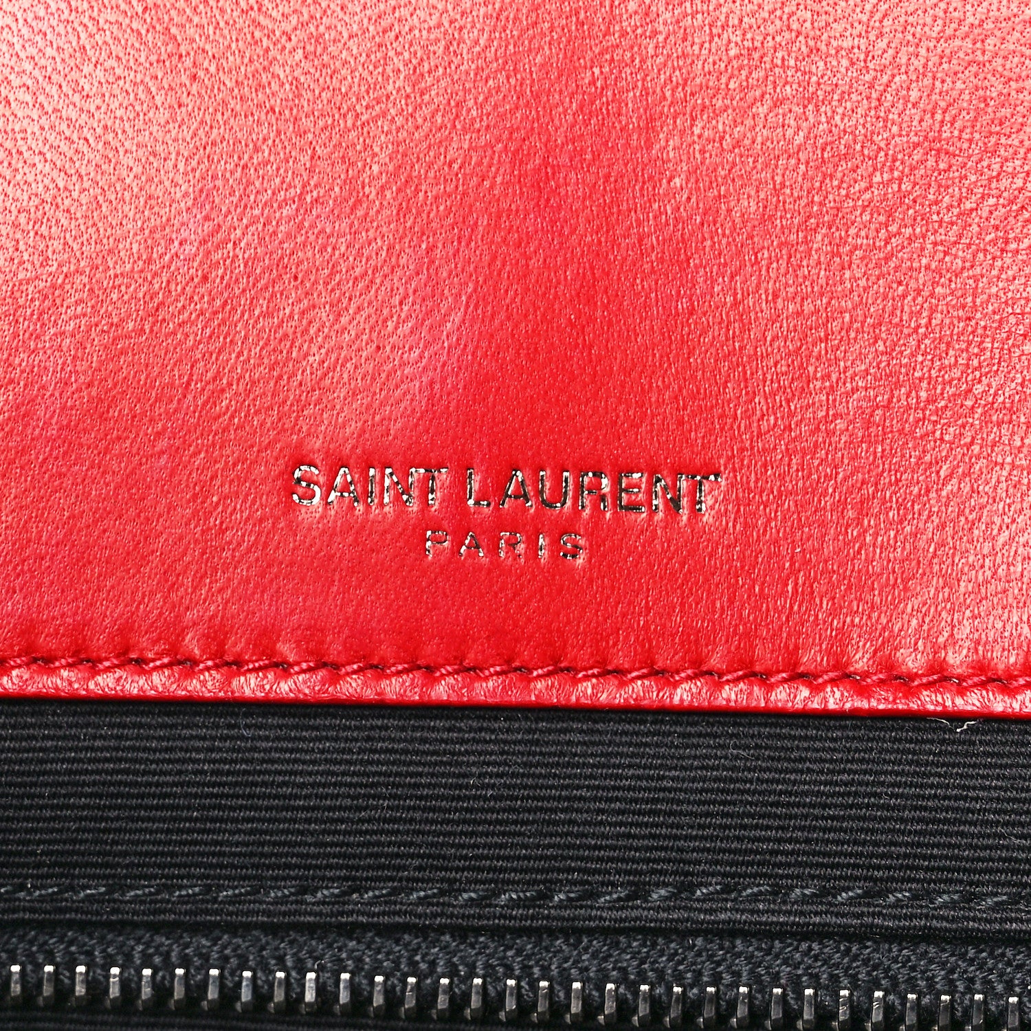 Saint Laurent Lambskin Patchwork Monogram Medium Jamie Red 6 of 12