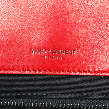Saint Laurent Lambskin Patchwork Monogram Medium Jamie Red 6 of 12