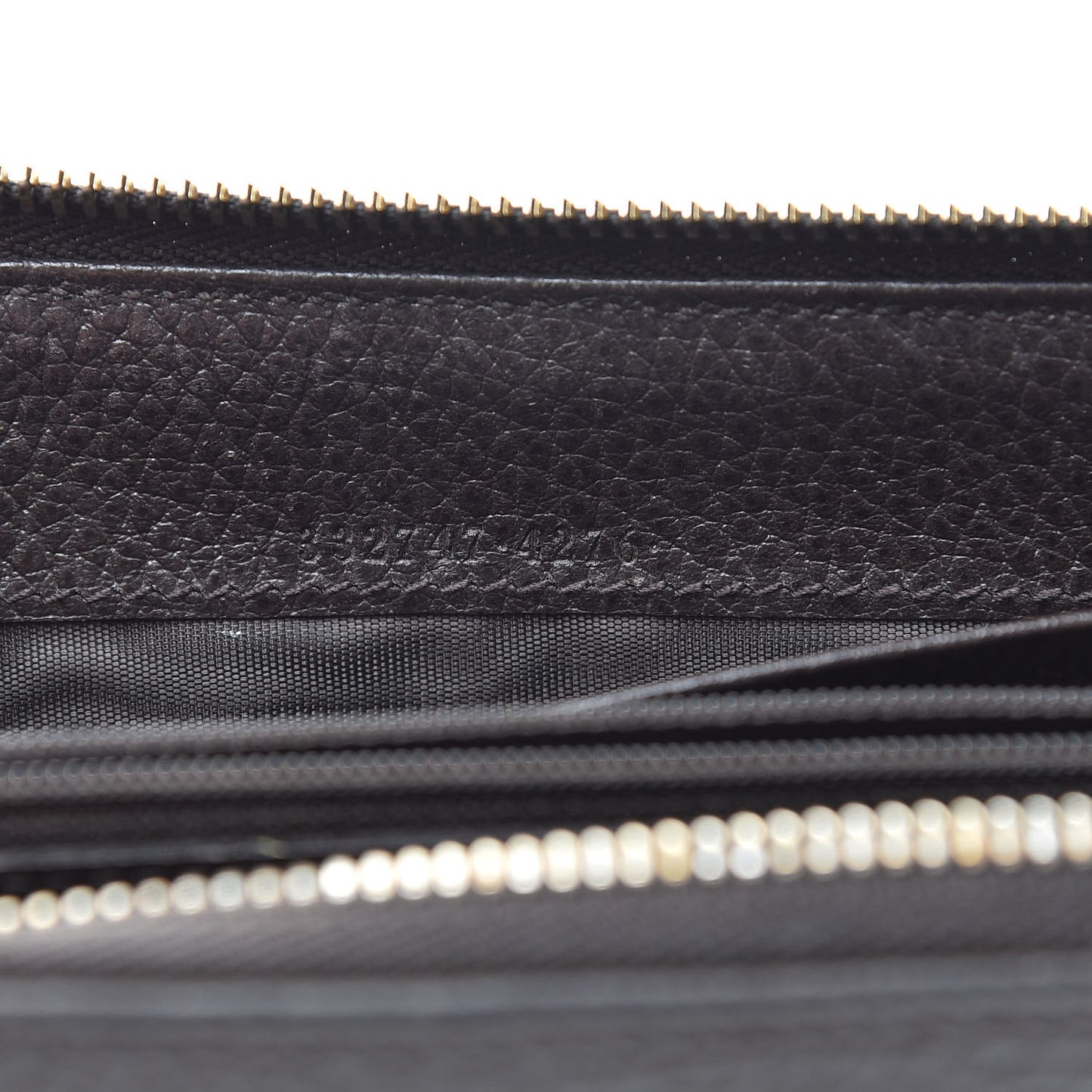 Pebbled Calfskin Donna Long Wallet Grey Field
