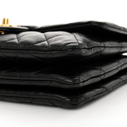 Chanel Lambskin Quilted Medium Pillow Crush Flap Bag Black 10 of 13