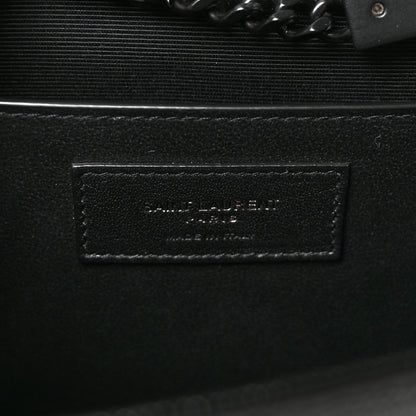 Saint Laurent Grain De Poudre Medium Classic Monogram Monochrome Kate Satchel Black 6 of 9