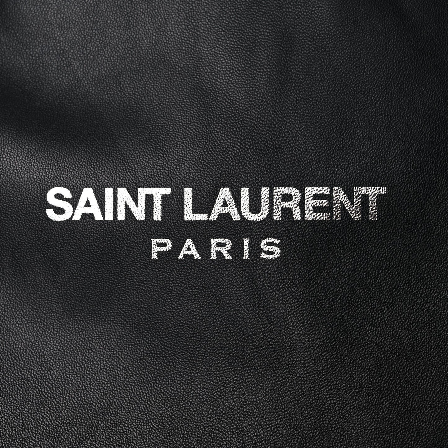 Lambskin Teddy Drawstring Bag Black