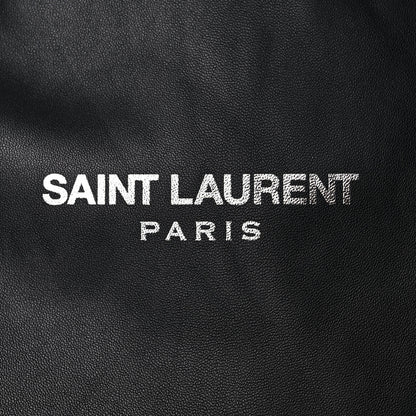 Saint Laurent Lambskin Teddy Drawstring Bag Black 12 of 12