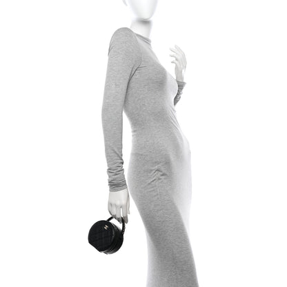 Chanel Caviar Quilted Round Top Handle Jewelry Case Black 2 of 13