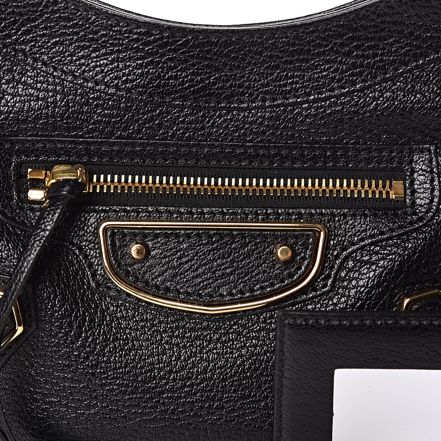 Chevre Gold Metallic Edge Hardware Hip Black
