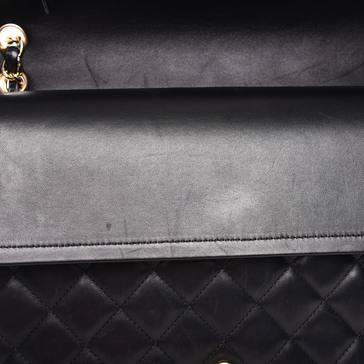 Chanel Lambskin Quilted Maxi Double Flap Black 11 of 15