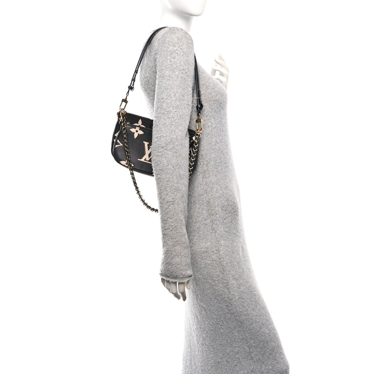 Louis Vuitton Empreinte Monogram Giant Multi Pochette Accessories Black Beige 2 of 9